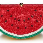 JUDITH LEIBER 'SLICE WATERMELON' MULTICOLOURED CRYSTAL CLUTCH EVENING BAG