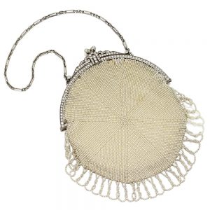 Platinum, Diamond and Seed Pearl Purse, Bourdier, Paris, Circa 1910