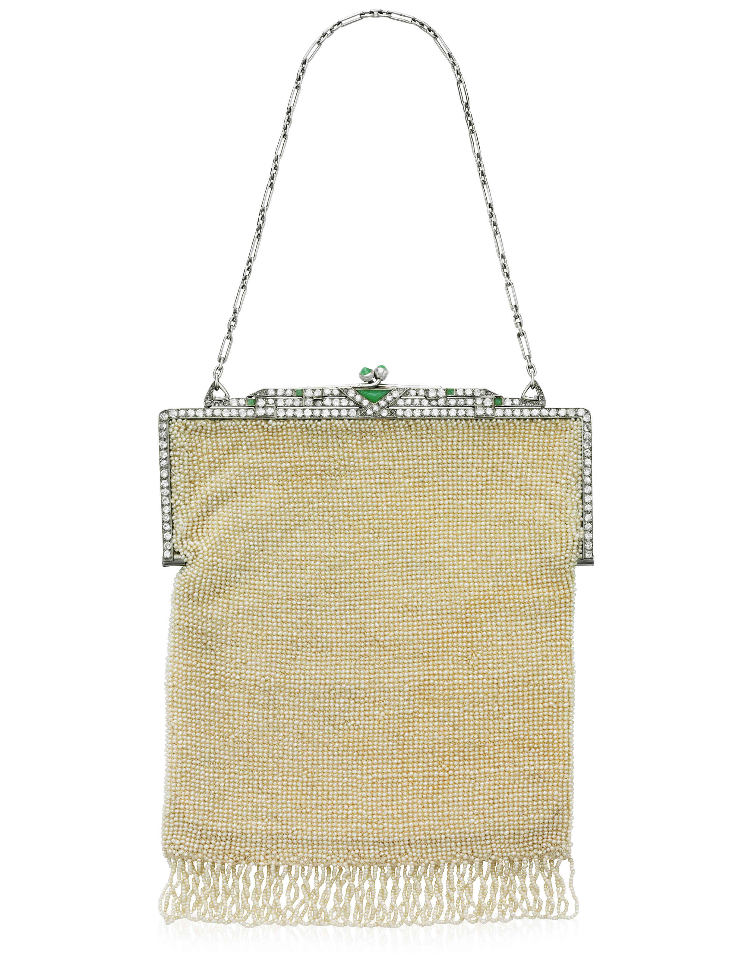 Bourdier Paris Evening Bag Diamond and Seed Pearl – Beaded Bags