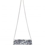 SILVER SEQUIN EAST WEST FLAP BAG