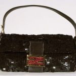 Fendi Black Sequin Baguette Bag