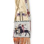 A SIOUX PICTORIAL BEADED TOBACCO BAG