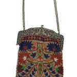 Bohemian Reticulated 800 Silver Glass Bead Handbag