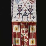 Unusual Sioux Pictorial Beaded Hide Tobacco Bag