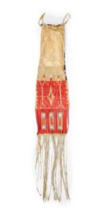 A SIOUX QUILLED AND BEADED PIPE BAG