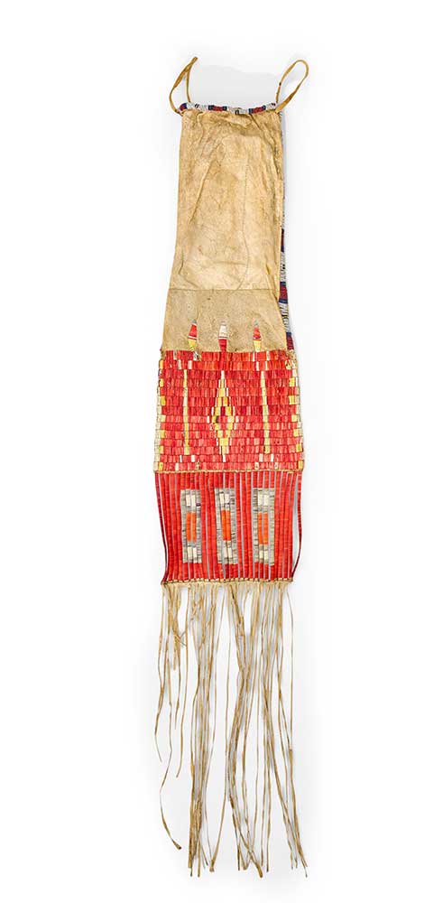 A SIOUX QUILLED AND BEADED PIPE BAG